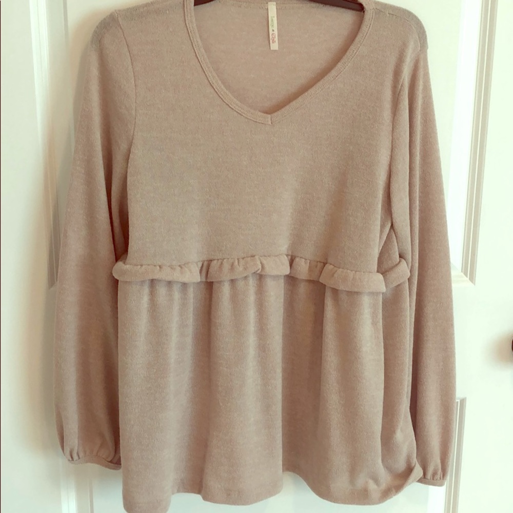 Babydoll long sleeve top